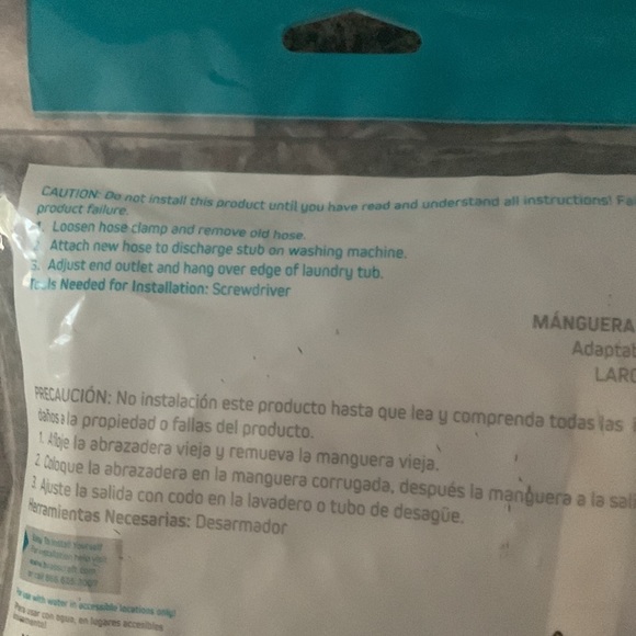 Peerless Washing Machine Discharge Hose. Fits 1inch to 1 1/4 inch - Picture 6 of 7